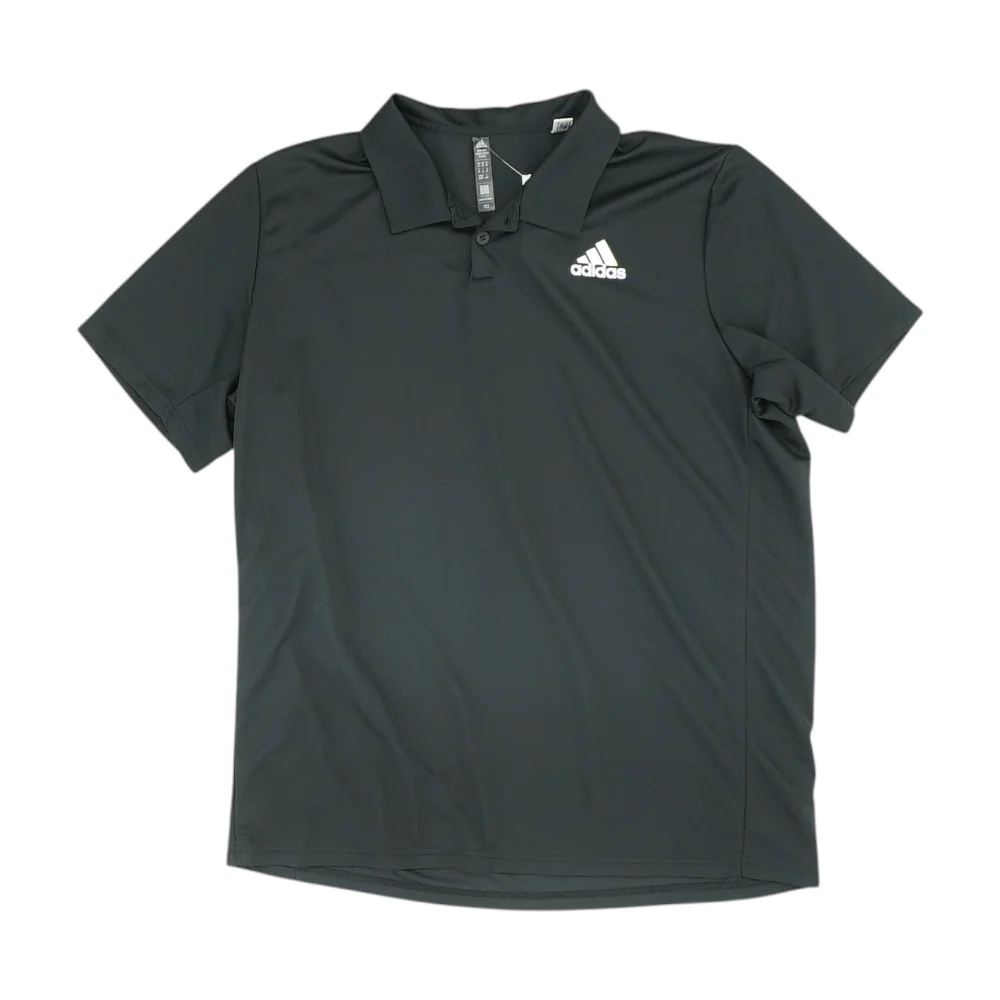 Black Solid Short Sleeve Polo