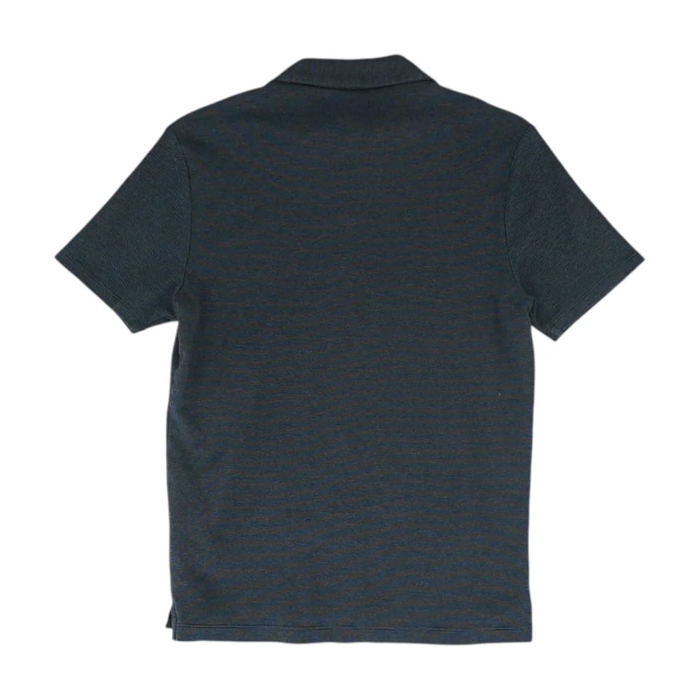 Gray Striped Short Sleeve Polo - Image 2