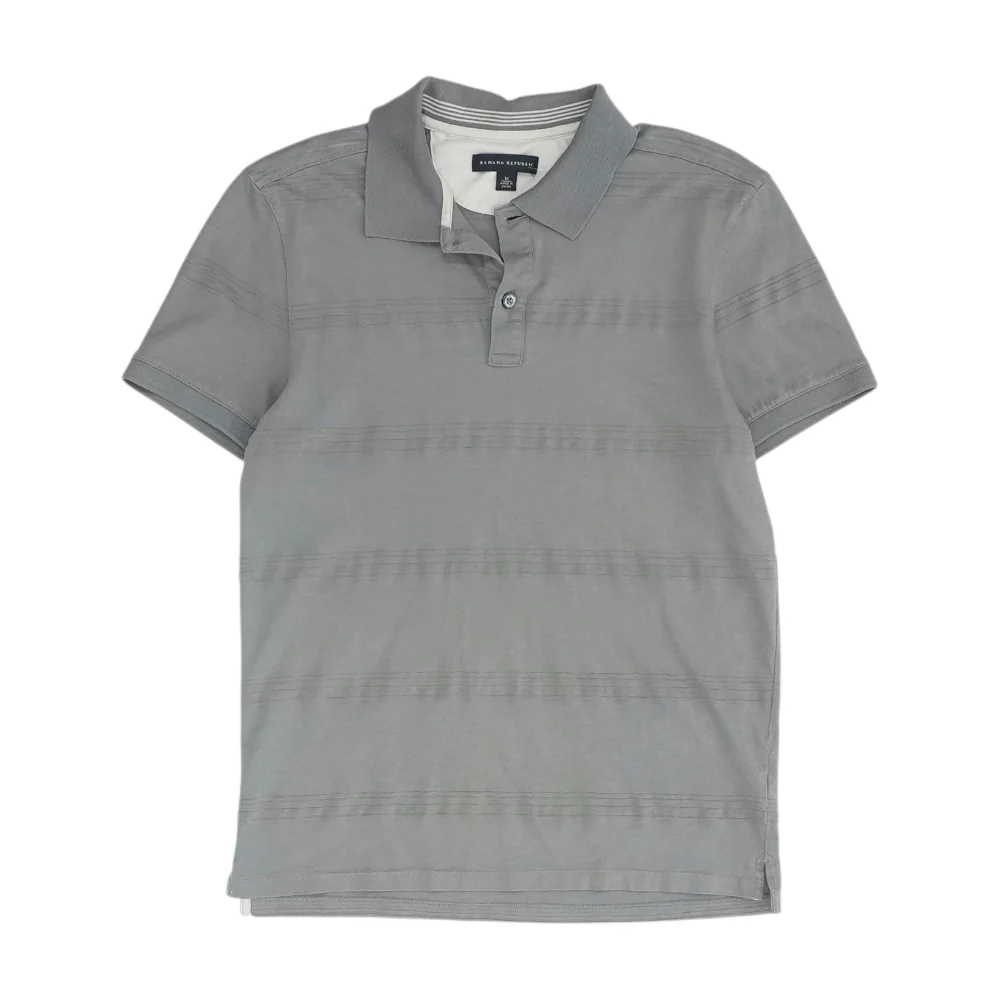 Gray Solid Short Sleeve Polo