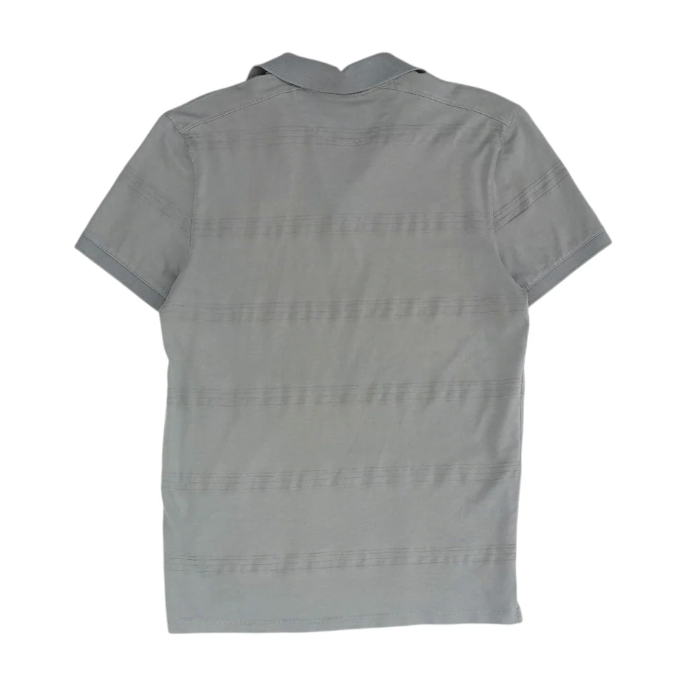 Gray Solid Short Sleeve Polo - Image 2