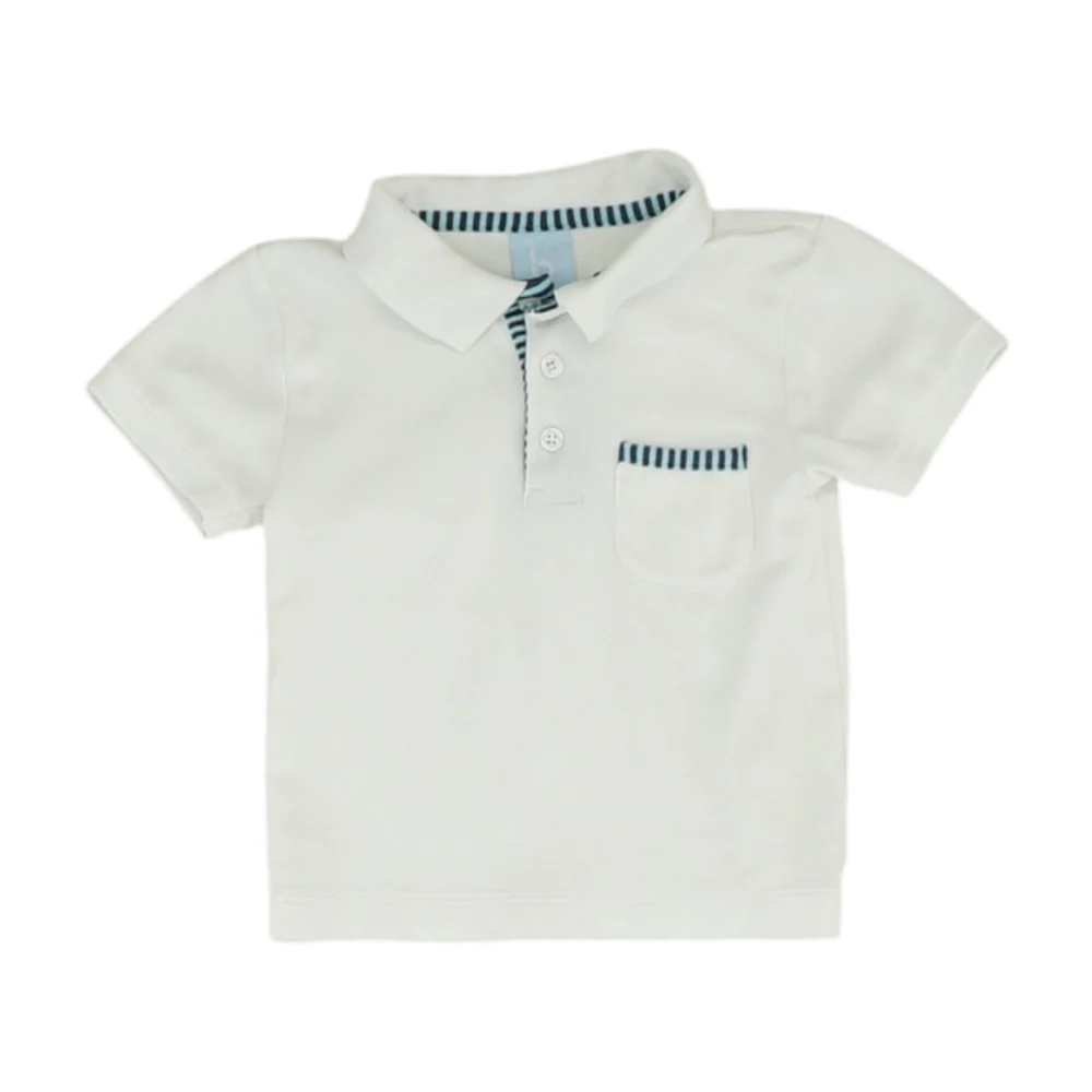 White Short Sleeve Polo