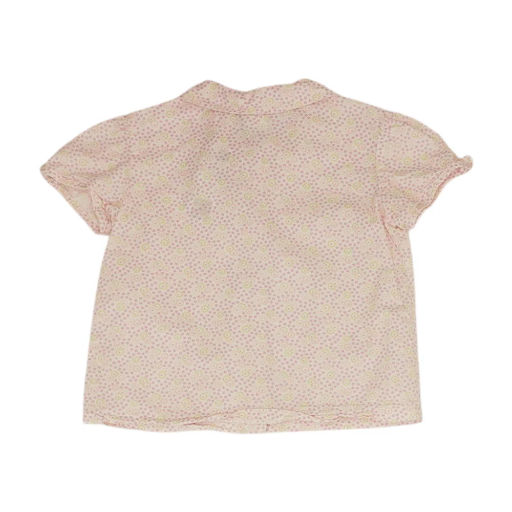 White Floral Short Sleeve Button Down - Image 2
