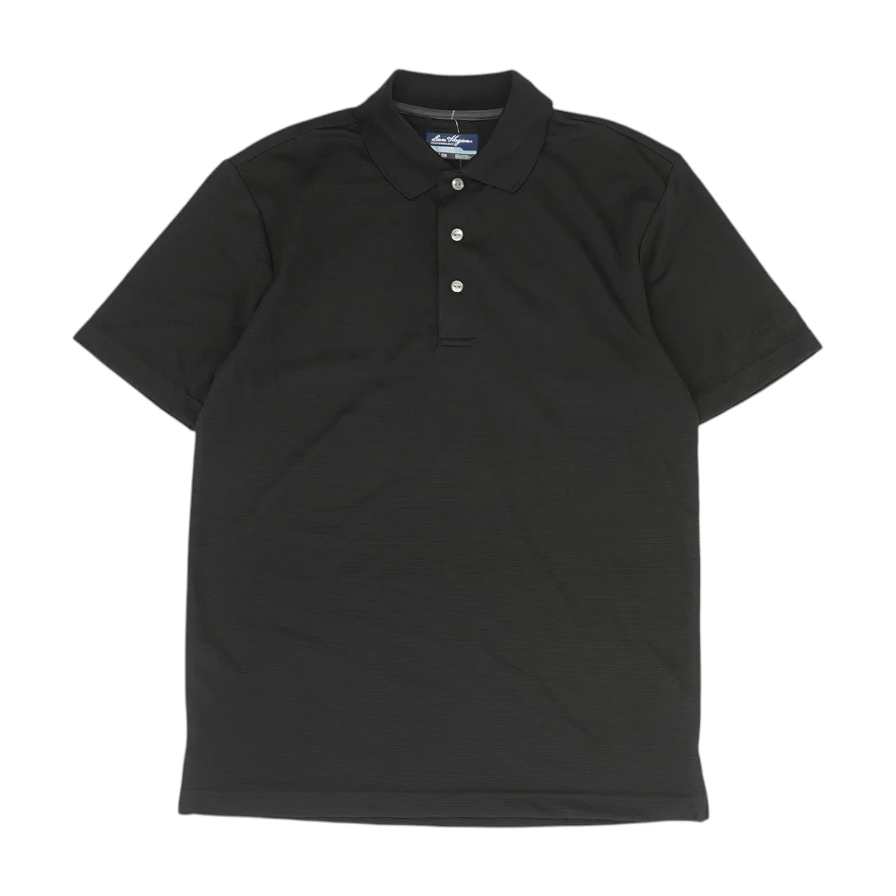 Black Solid Short Sleeve Polo