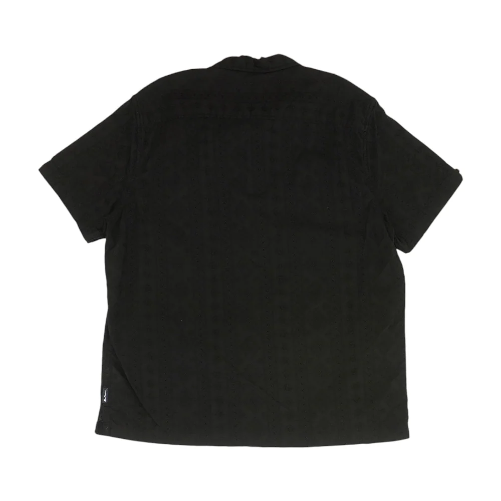 Black Solid Short Sleeve Button Down - Image 2
