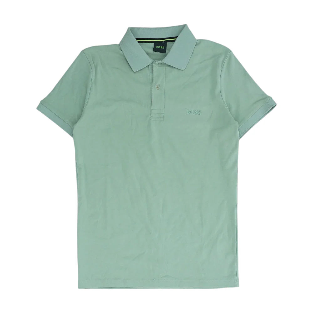 Green Solid Short Sleeve Polo