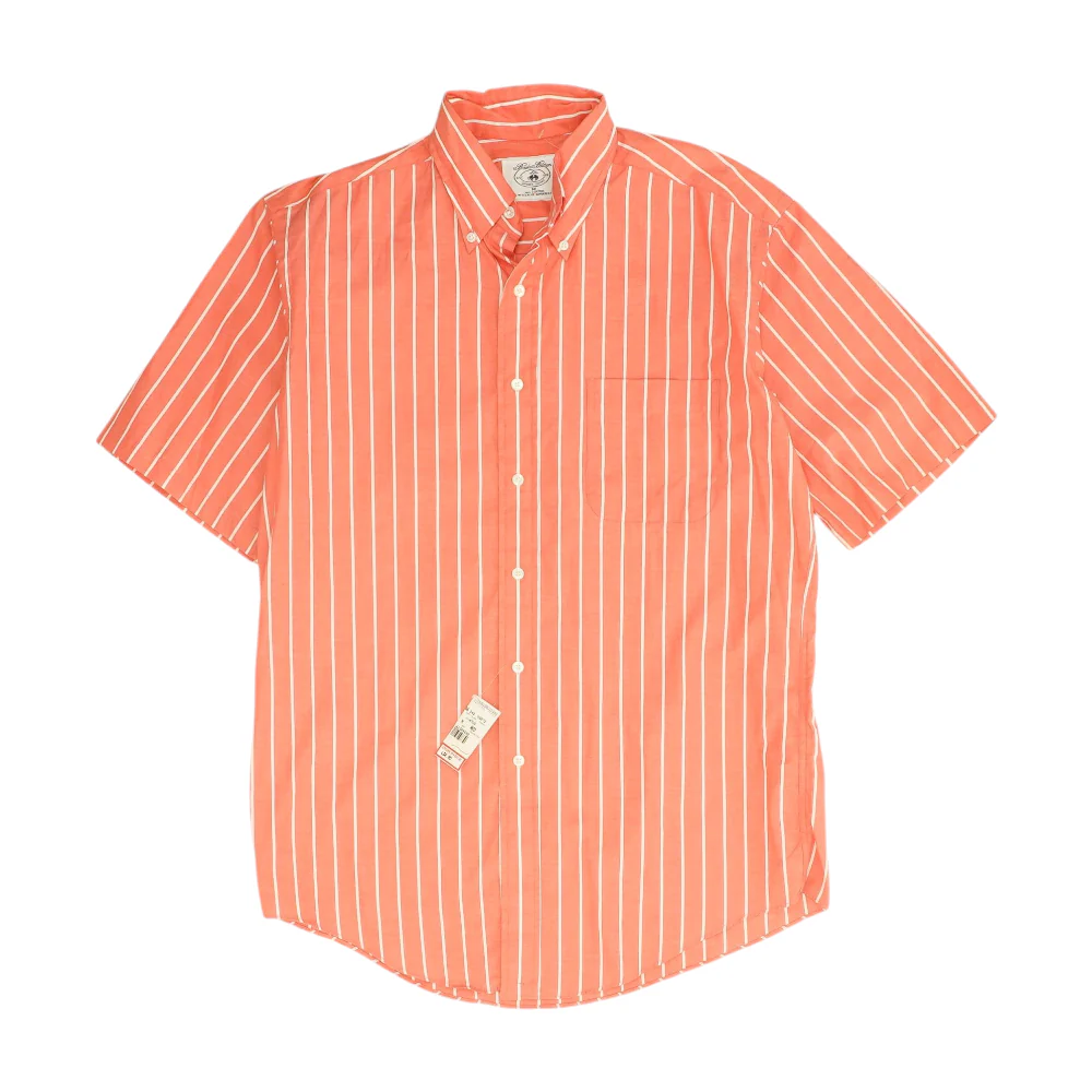 Red Striped Short Sleeve Button Down