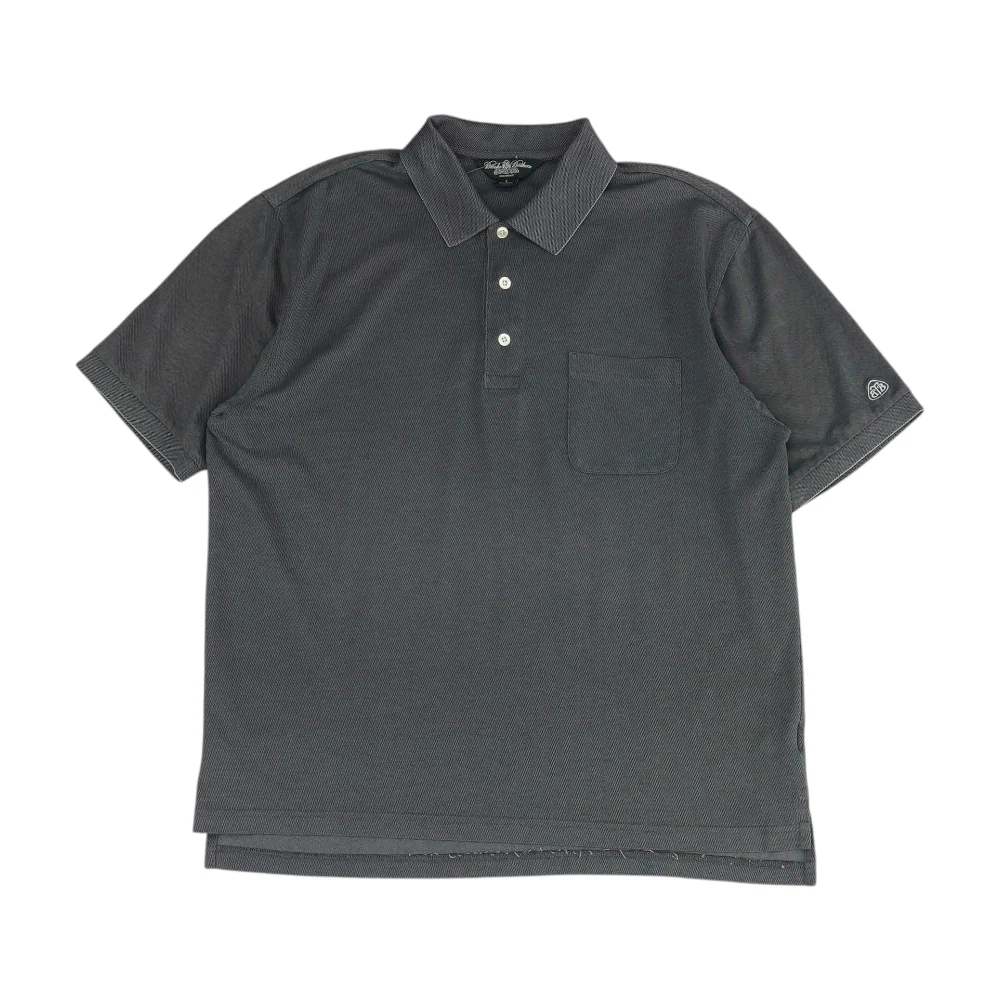 Gray Solid Short Sleeve Polo