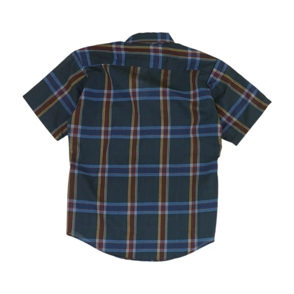 Vintage Blue Plaid Short Sleeve Button Down - Image 2