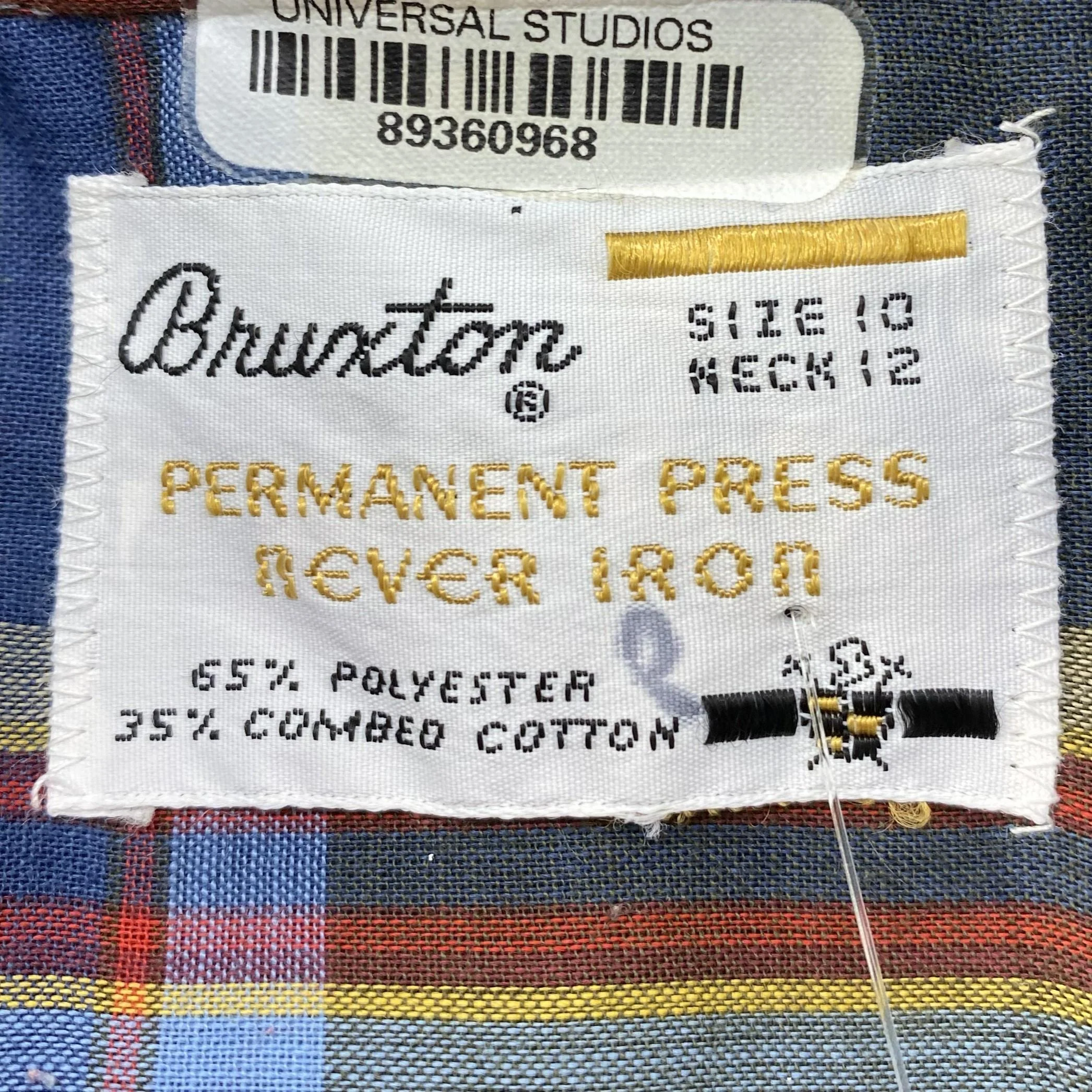 Vintage Blue Plaid Short Sleeve Button Down - Image 3