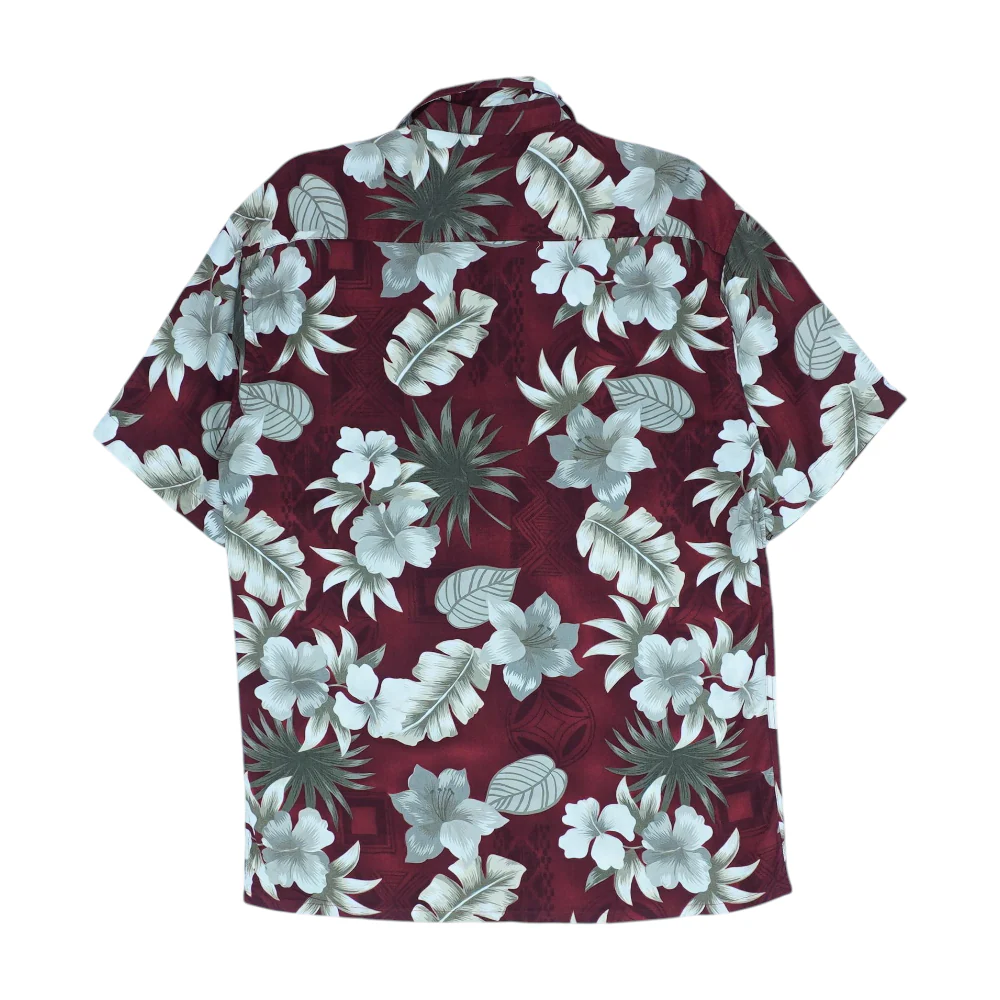 Red Floral Short Sleeve Button Down - Image 2