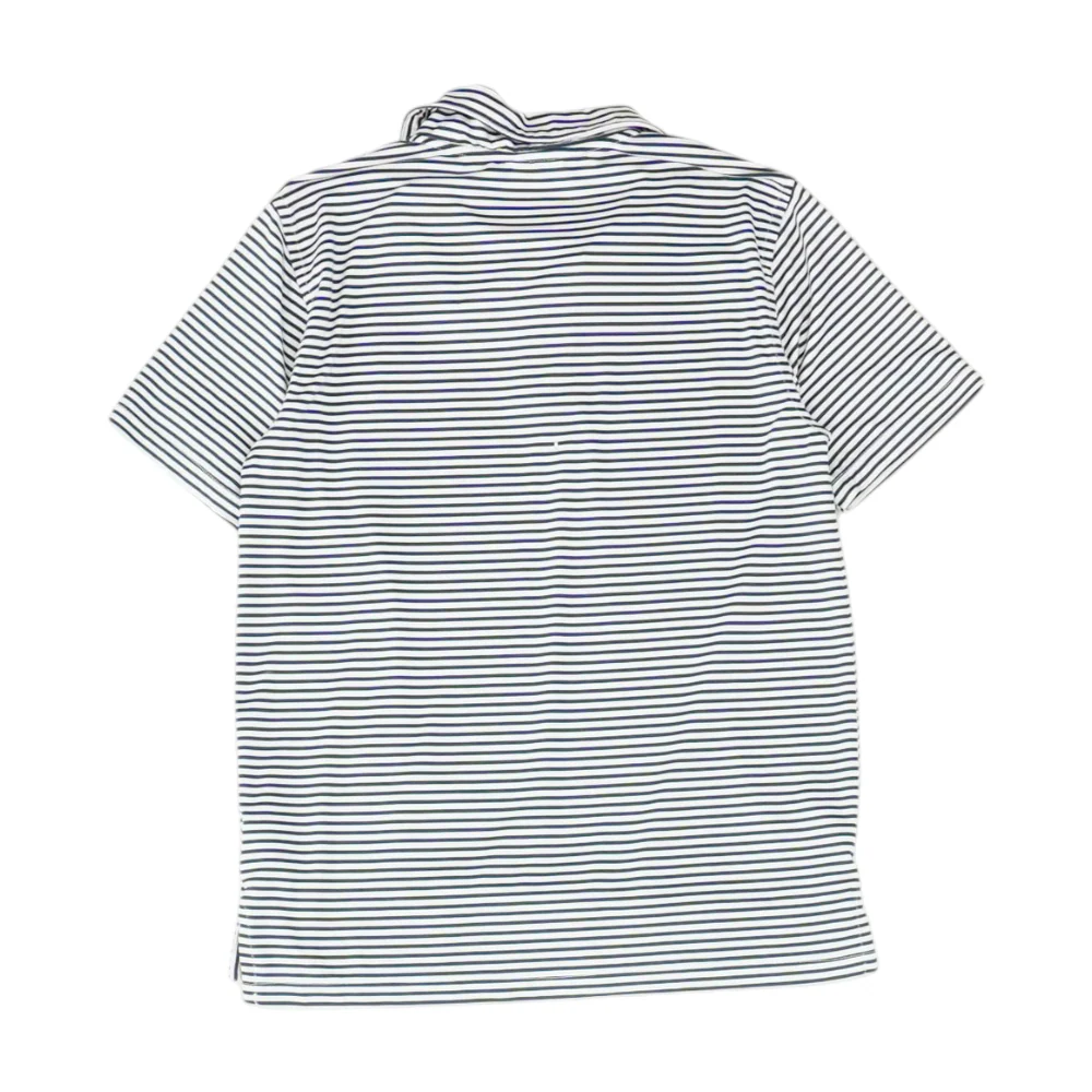 White Striped Short Sleeve Polo - Image 2