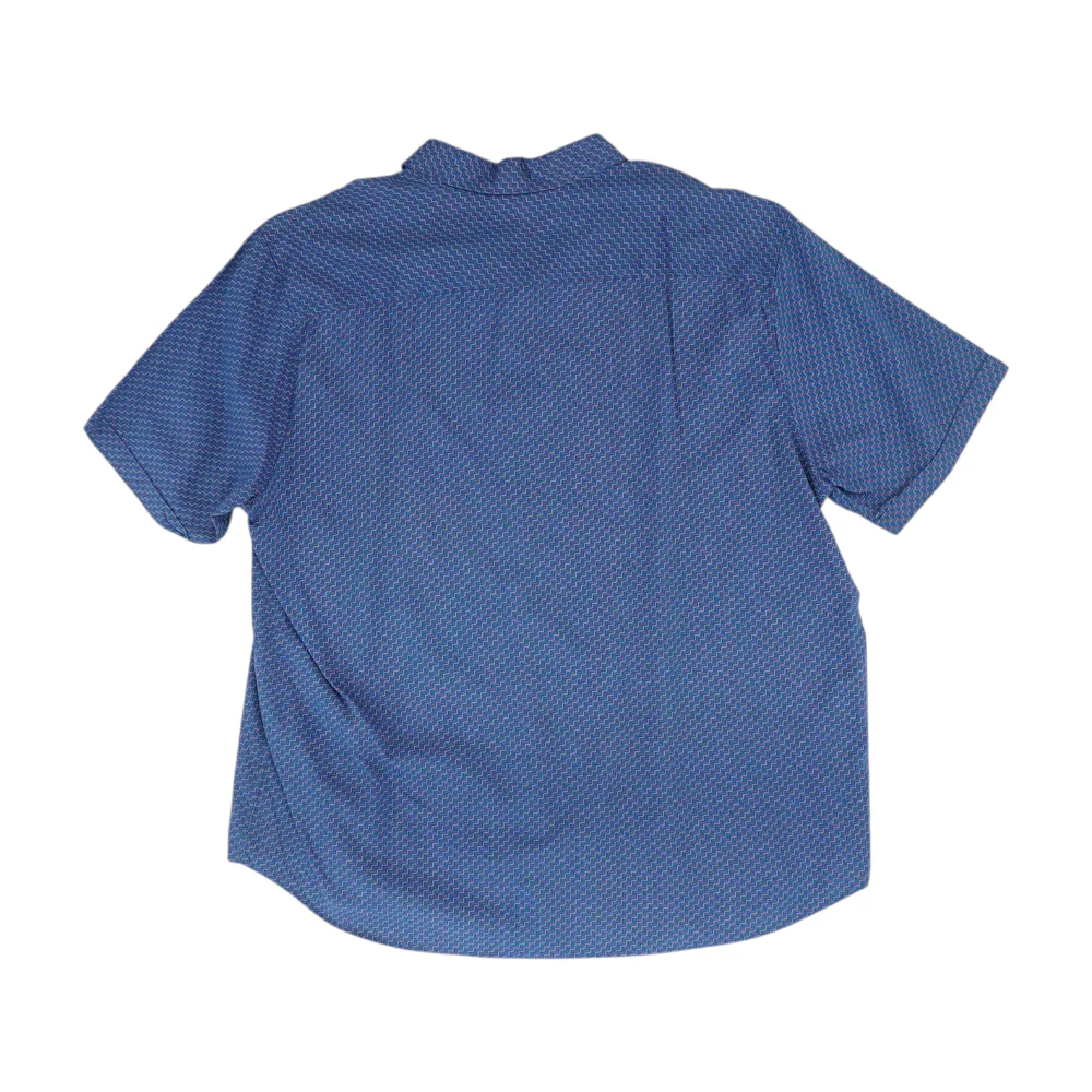 Blue Big & Tall Geometric Short Sleeve Button Down - Image 2