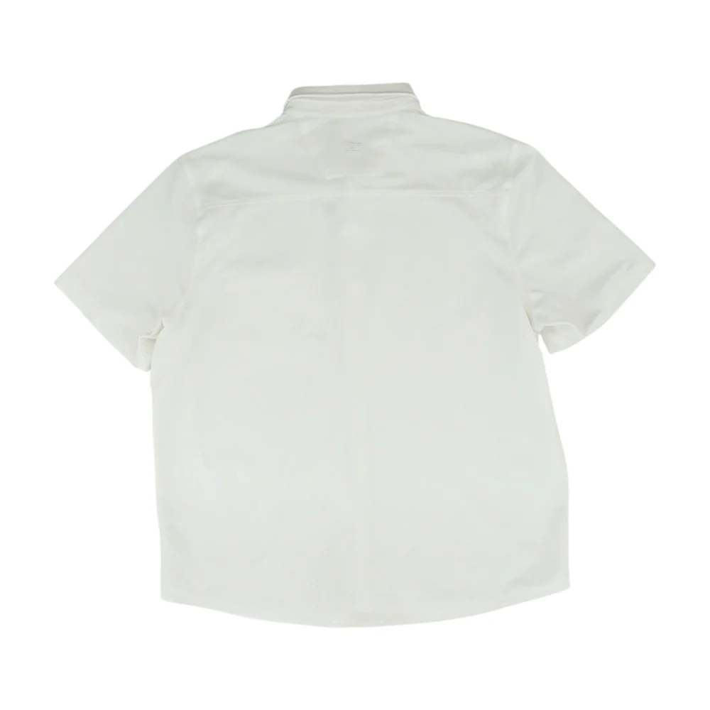 White Solid Short Sleeve Button Down - Image 2