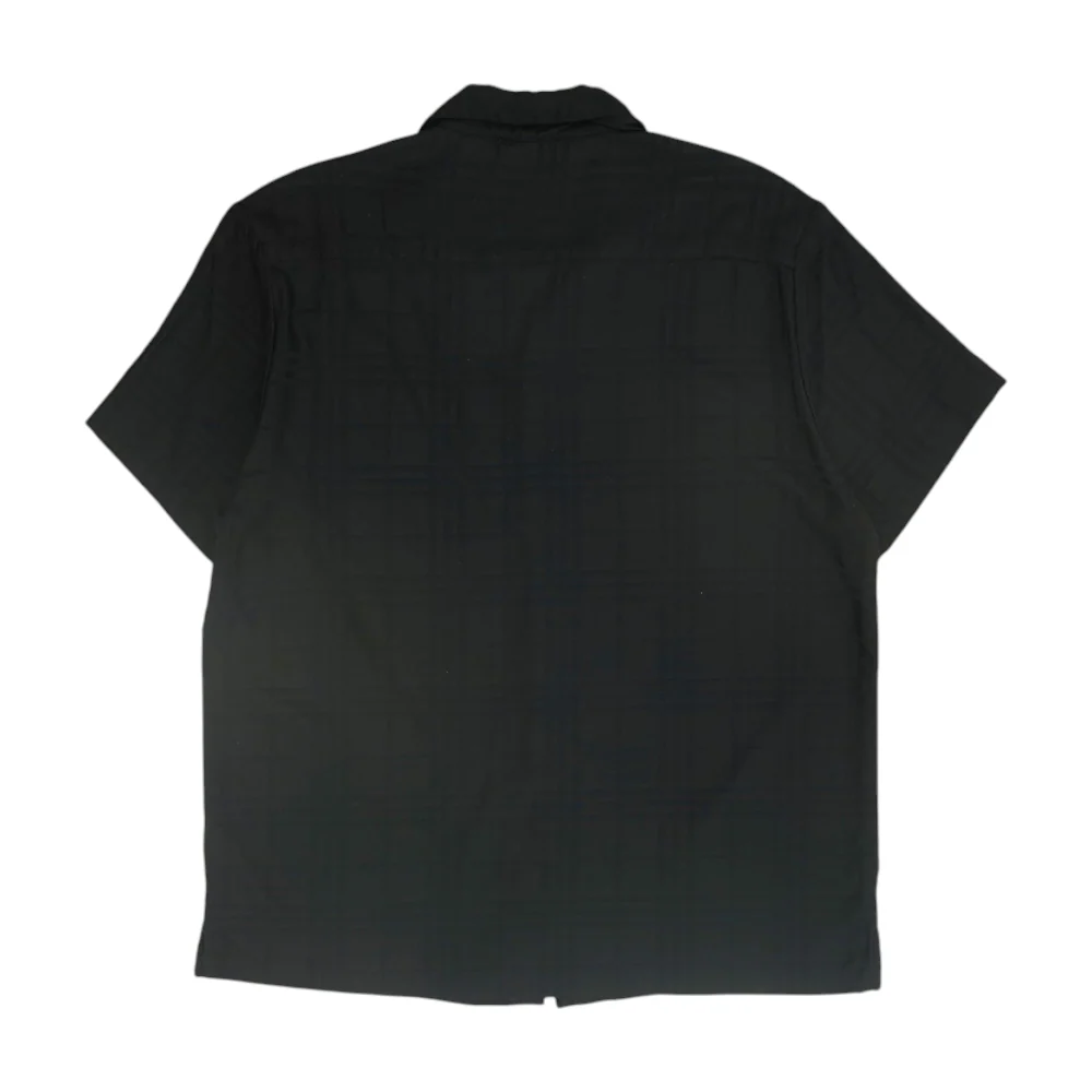 Black Solid Short Sleeve Button Down - Image 2