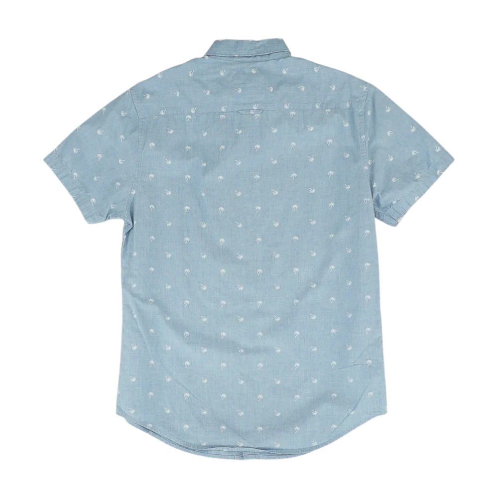 Blue Graphic Short Sleeve Button Down - Image 2