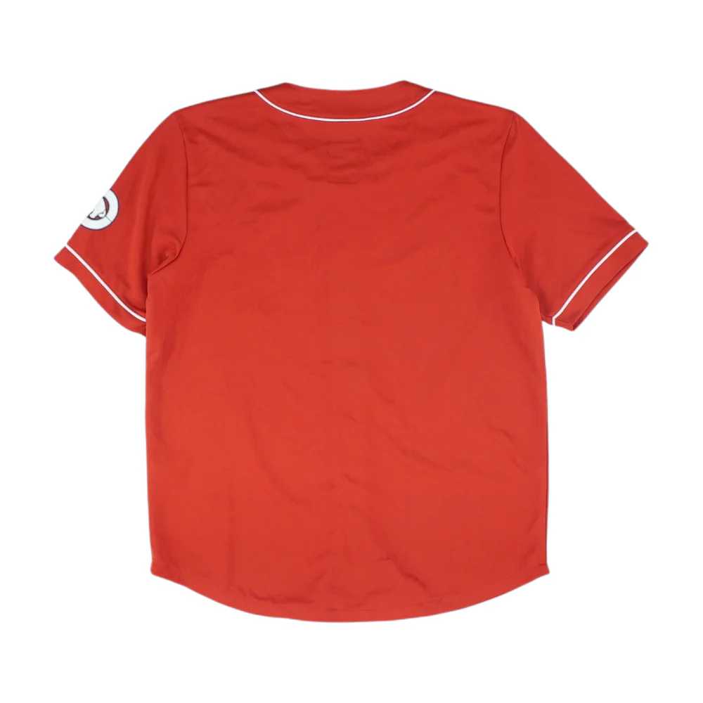 Red Solid Short Sleeve Button Down - Image 2