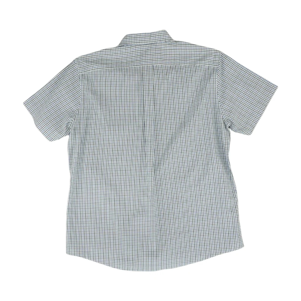 White Plaid Short Sleeve Button Down - Image 2
