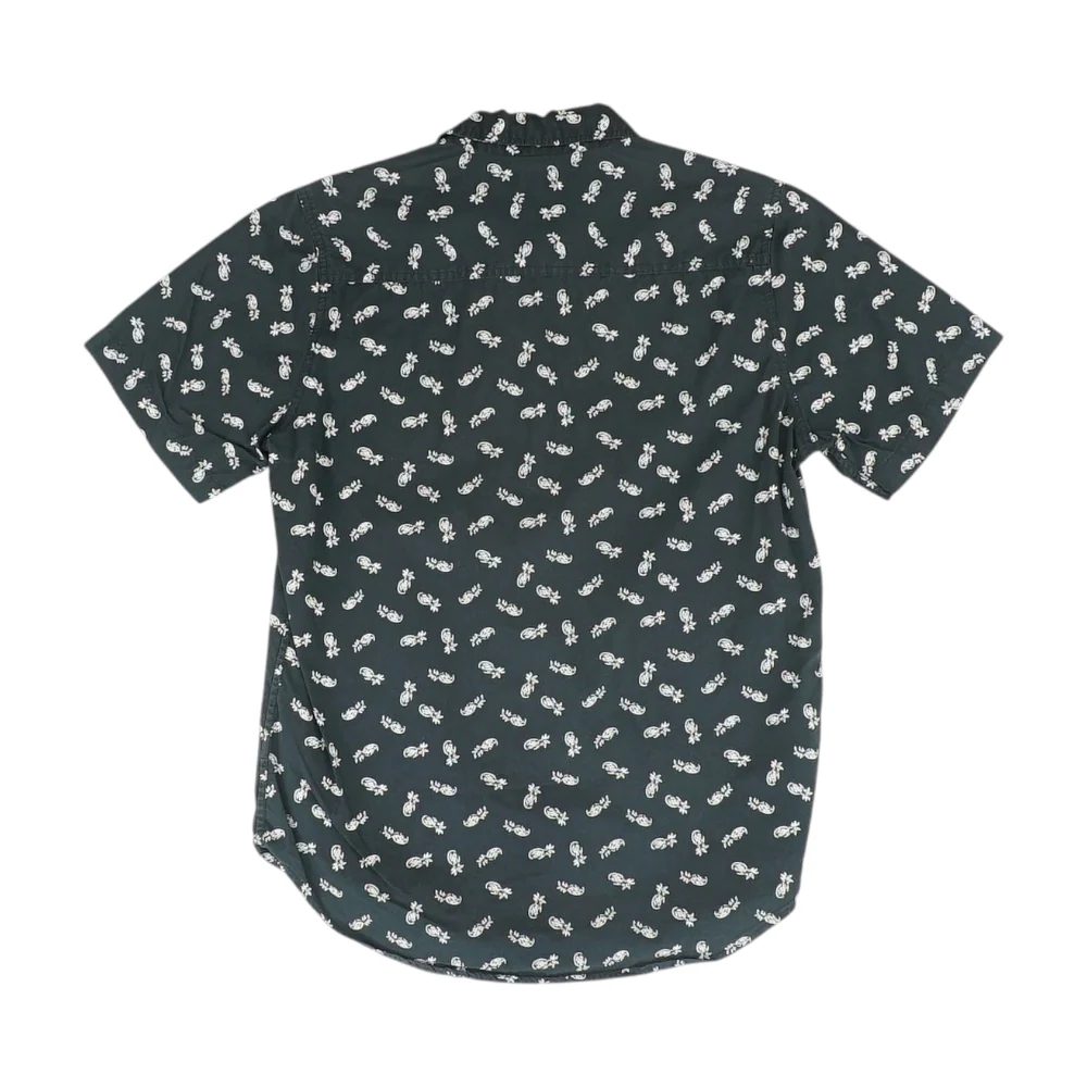 Black Print Short Sleeve Button Down - Image 2