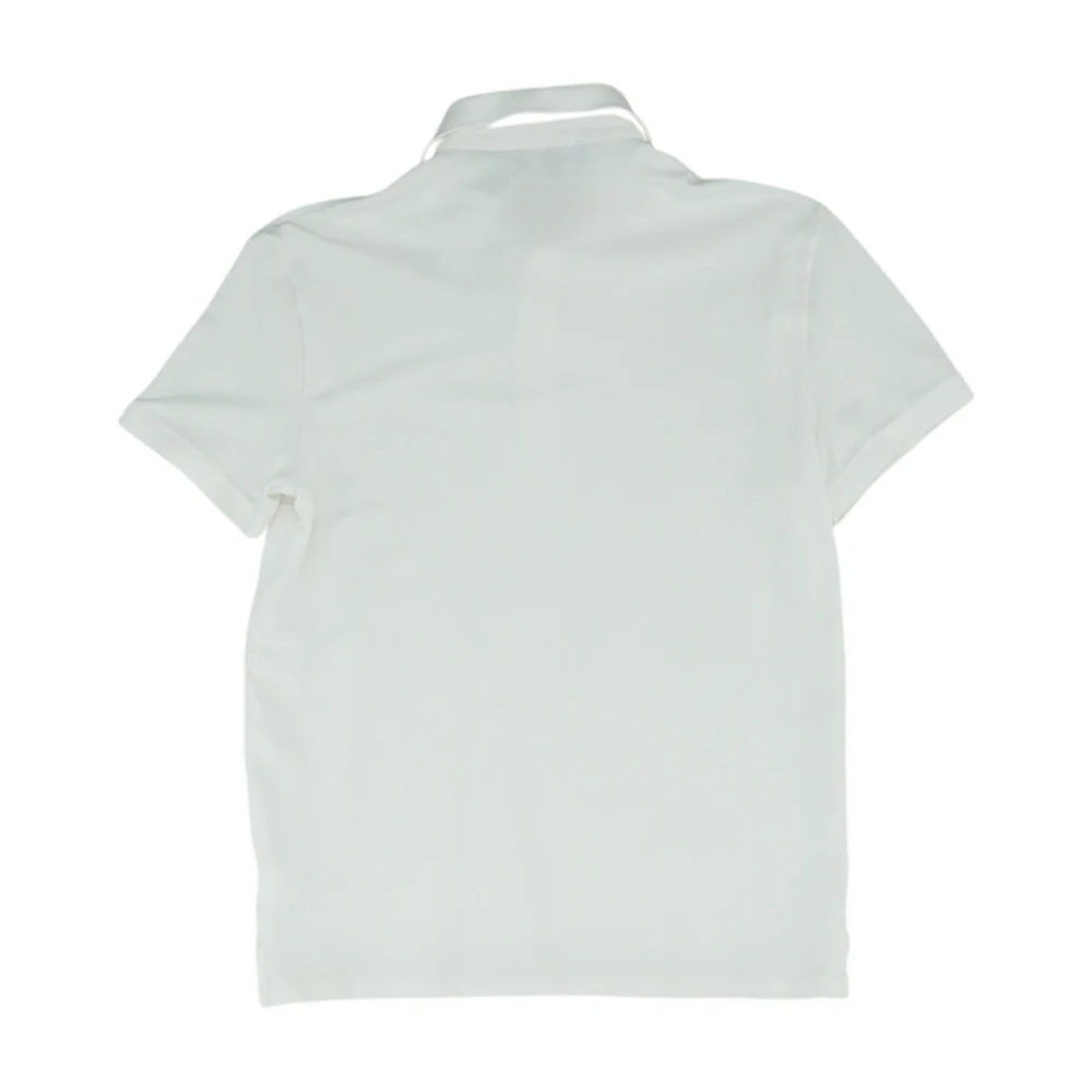 White Solid Short Sleeve Polo - Image 2
