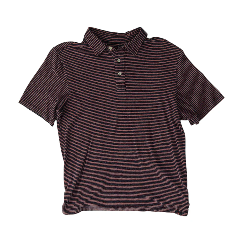 Pink Striped Short Sleeve Polo