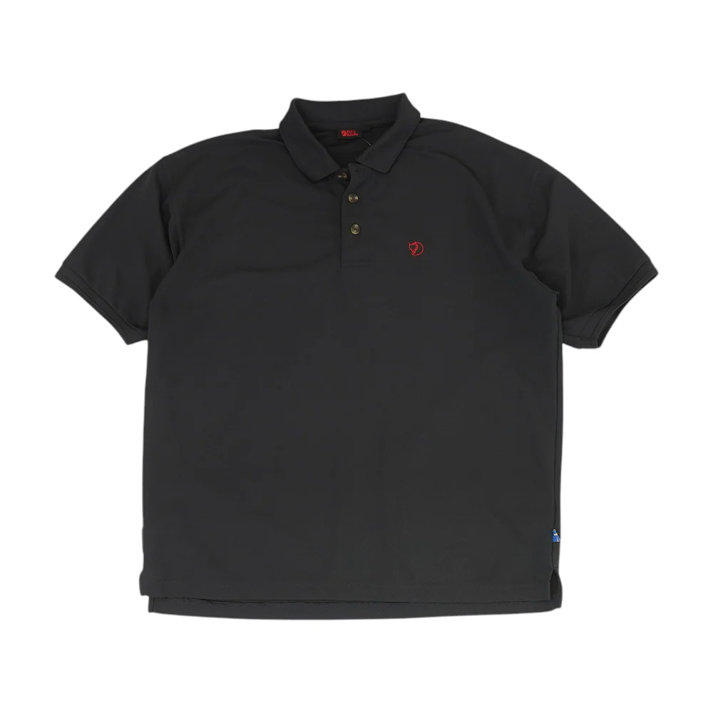 Black Solid Short Sleeve Polo