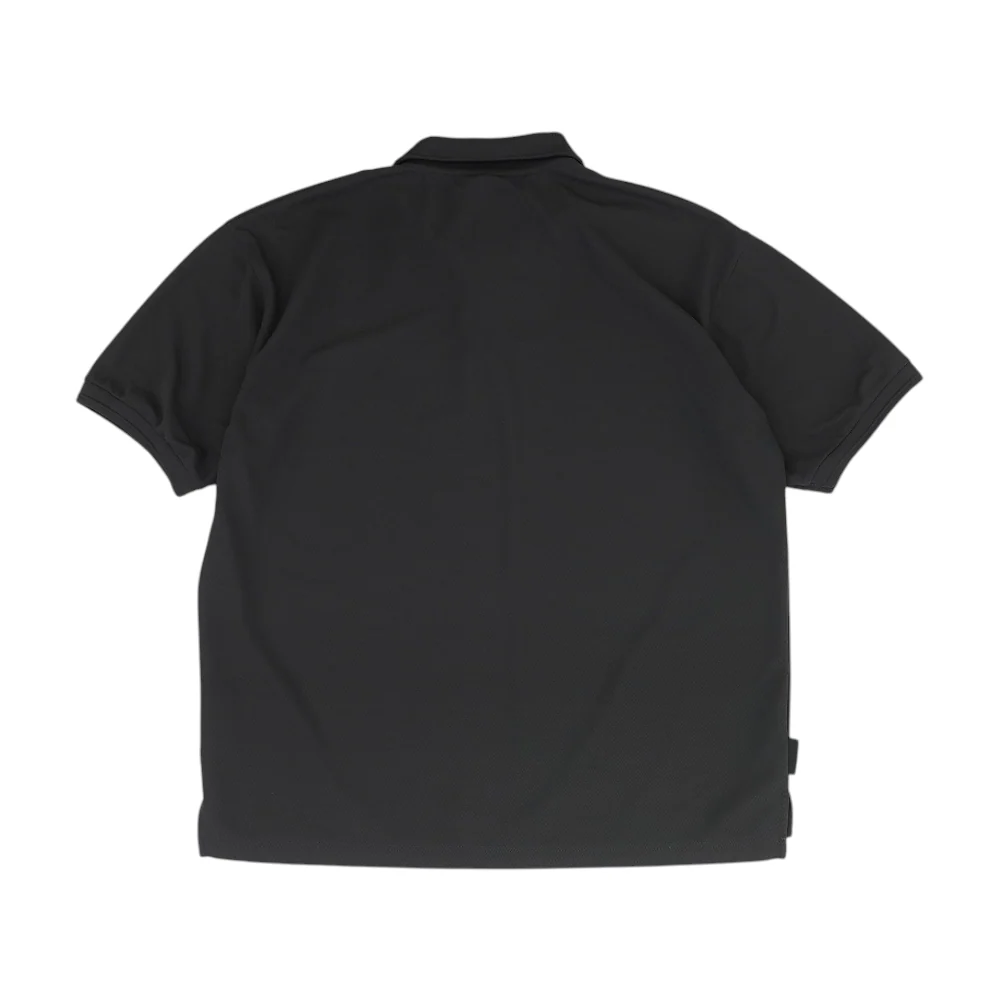 Black Solid Short Sleeve Polo - Image 2