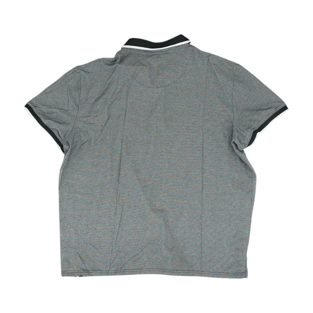 Black Print Short Sleeve Polo - Image 2