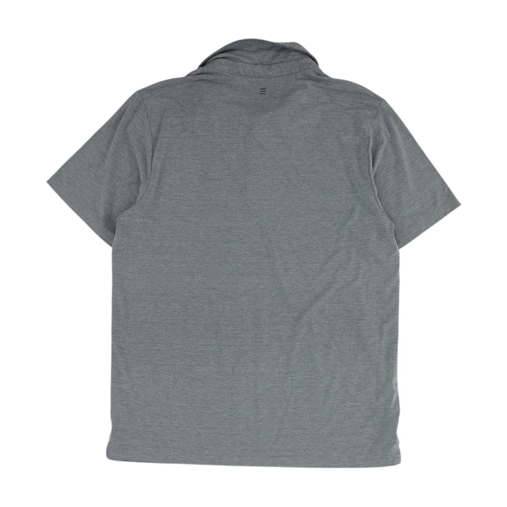 Blue Solid Short Sleeve Polo - Image 2