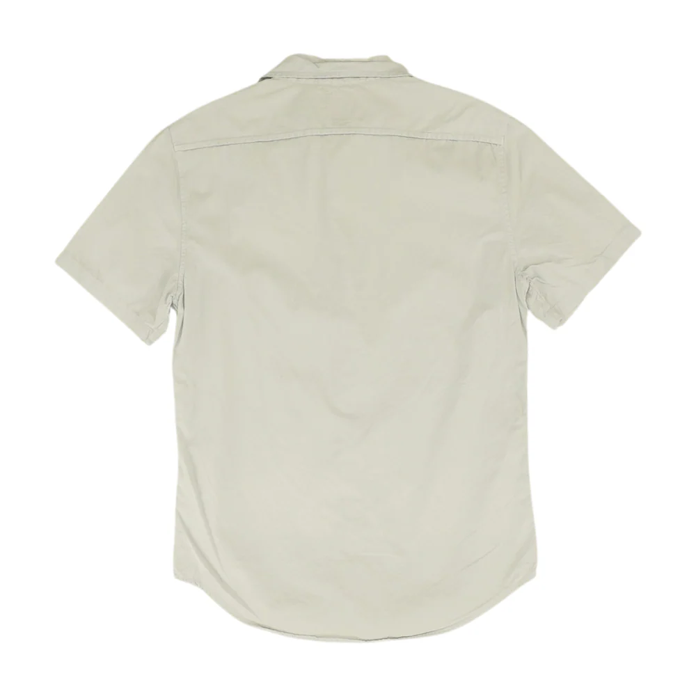 Blue Solid Short Sleeve Button Down - Image 2