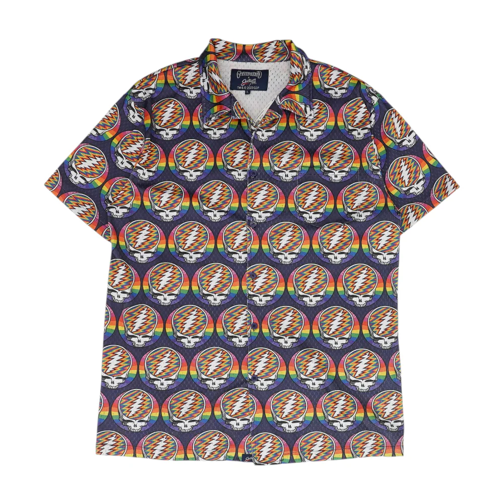 Multi Graphic Short Sleeve Button Down