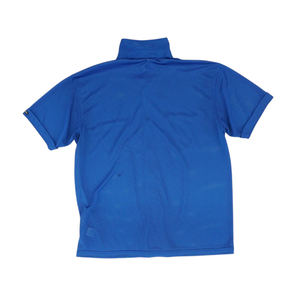 Blue Solid Short Sleeve Button Down - Image 2