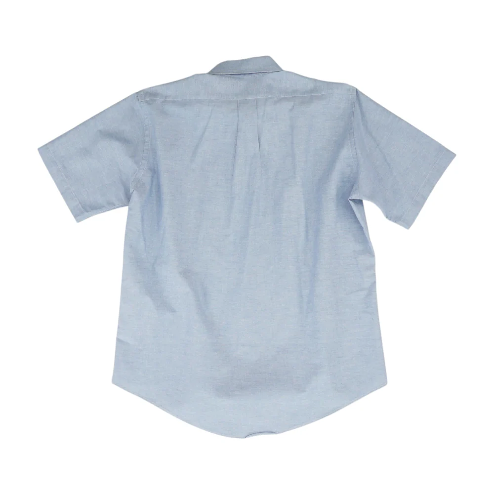 Vintage Blue Solid Short Sleeve Button Down - Image 2