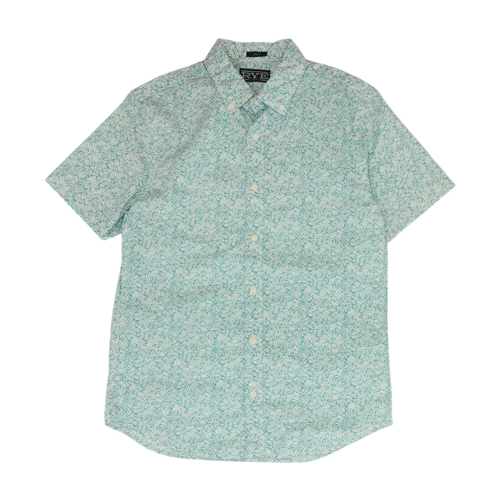 Blue Print Short Sleeve Button Down