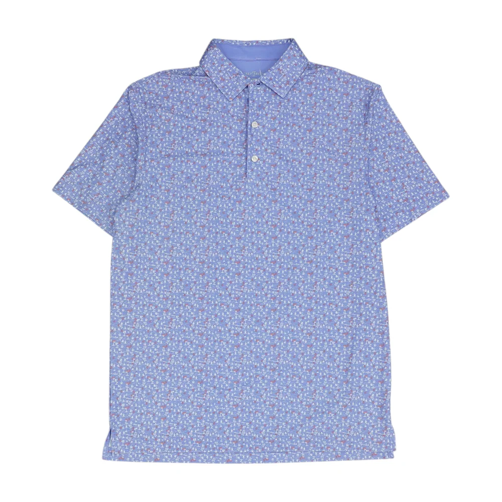Purple Graphic Short Sleeve Polo