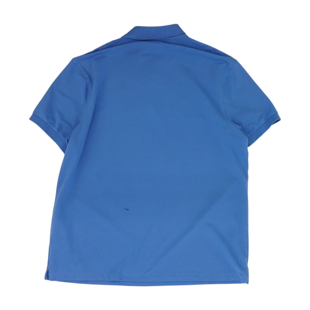 Blue Solid Short Sleeve Polo - Image 2