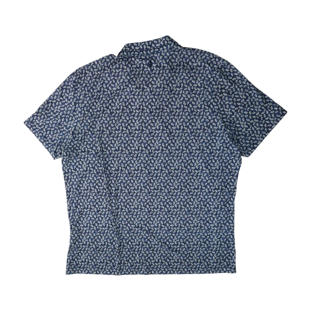 Blue Print Short Sleeve Polo - Image 2