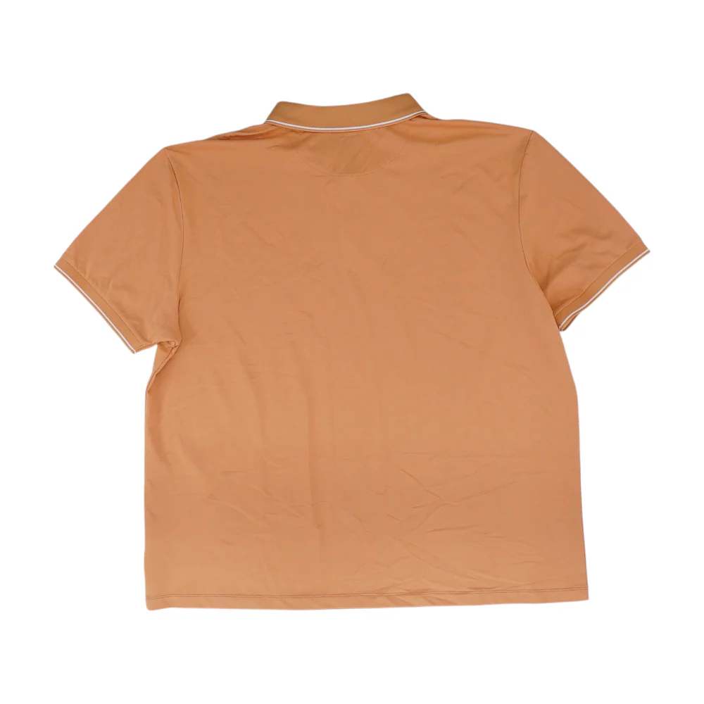 Orange Solid Short Sleeve Polo - Image 2