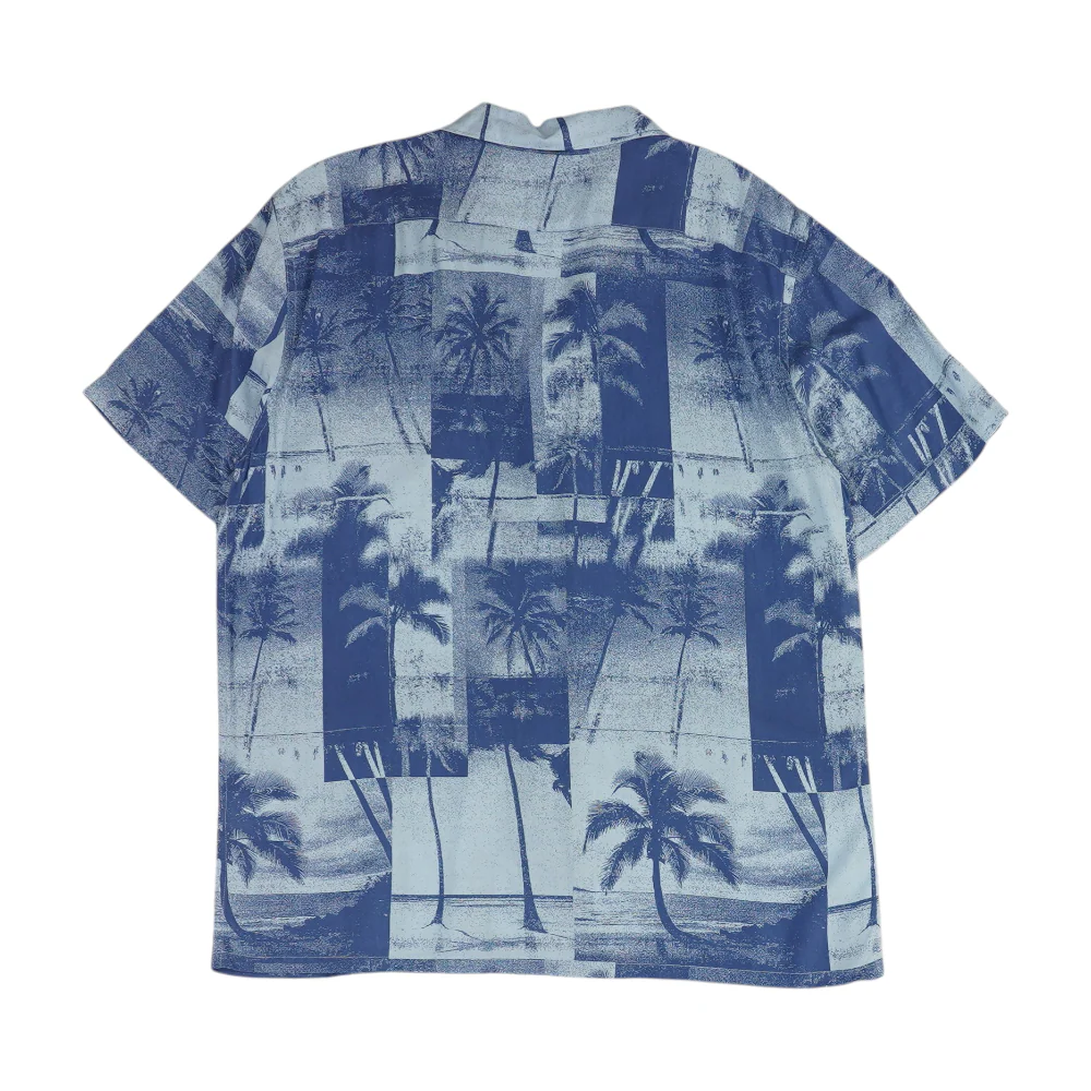 Blue Tropical Short Sleeve Button Down - Image 2
