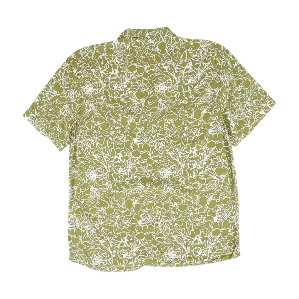 Green Floral Short Sleeve Button Down - Image 2