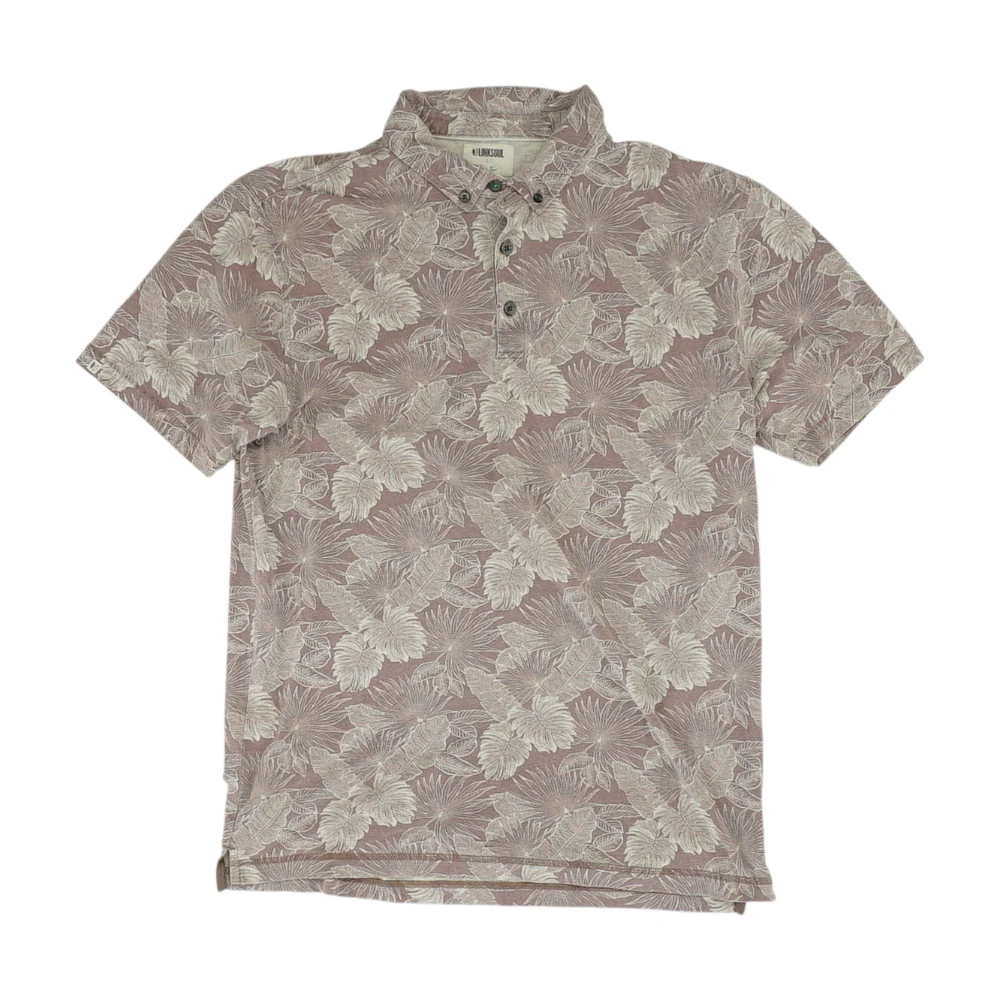 Maroon Tropical Short Sleeve Polo