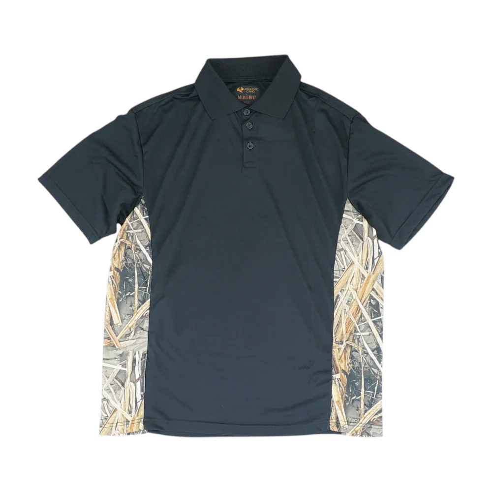 Black Color Block Short Sleeve Polo