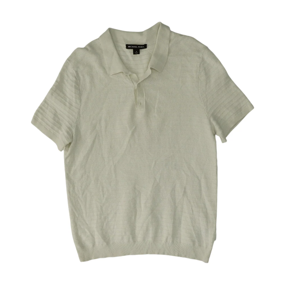 White Solid Short Sleeve Polo
