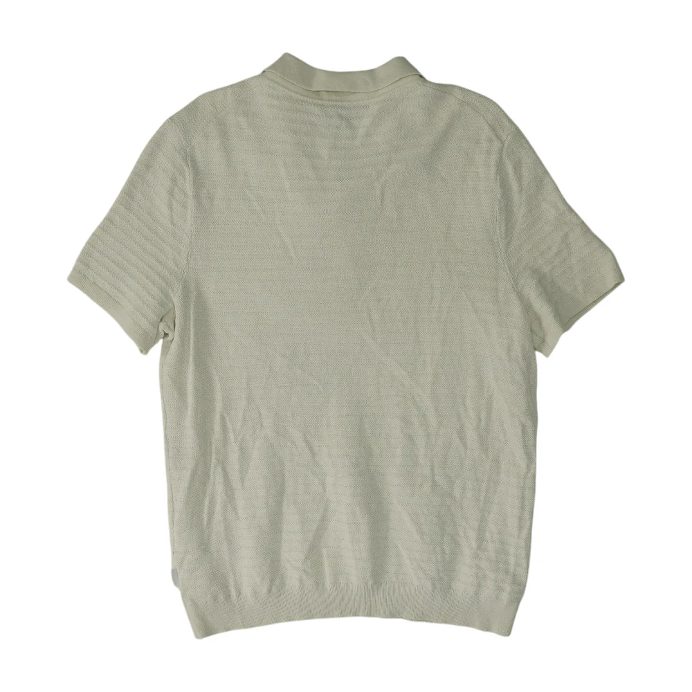 White Solid Short Sleeve Polo - Image 2