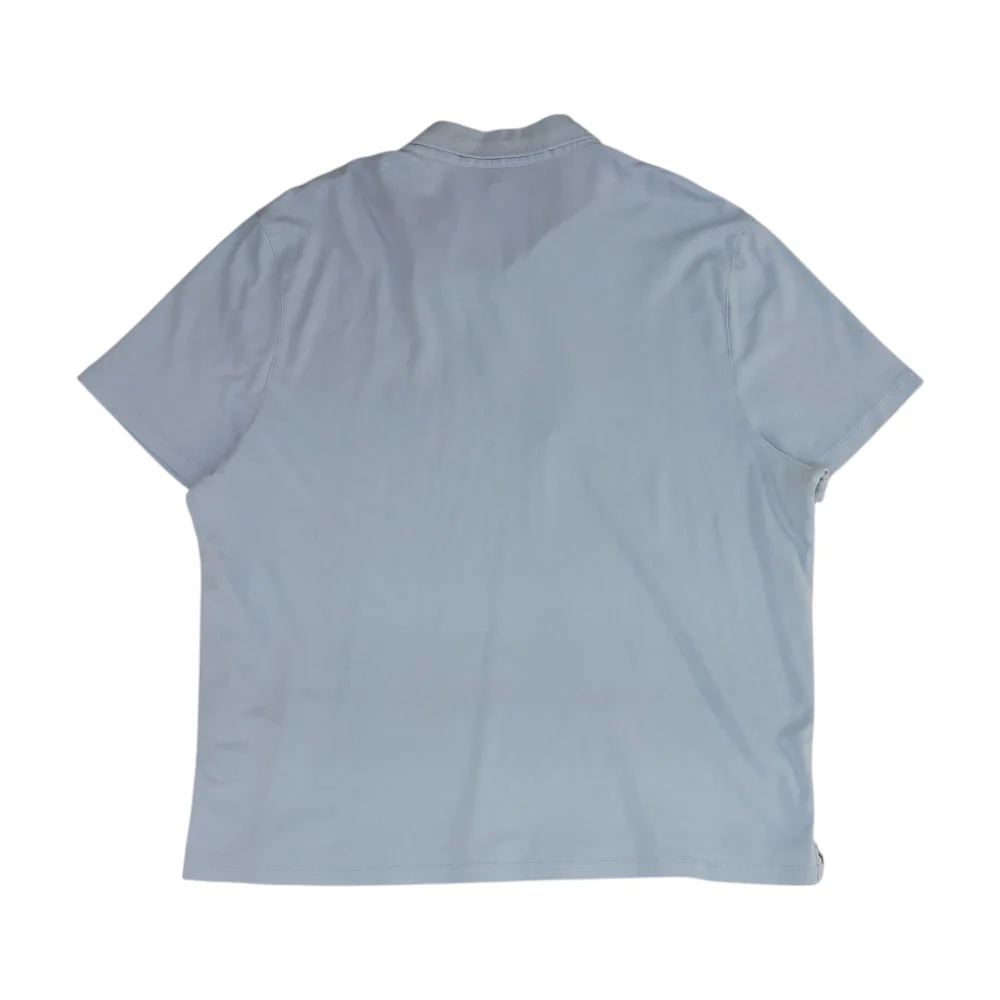Blue Solid Short Sleeve Polo - Image 2