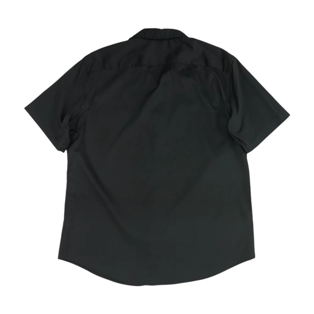 Black Solid Short Sleeve Button Down - Image 2