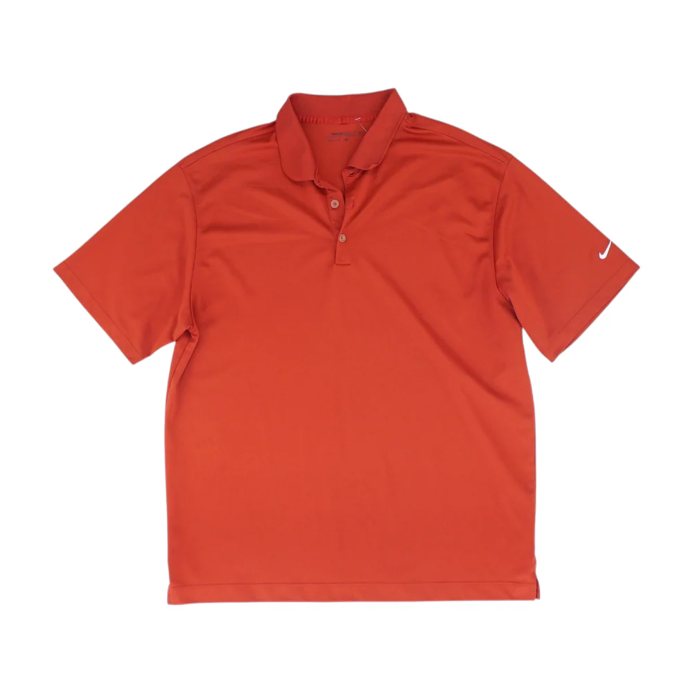 Red Solid Short Sleeve Polo