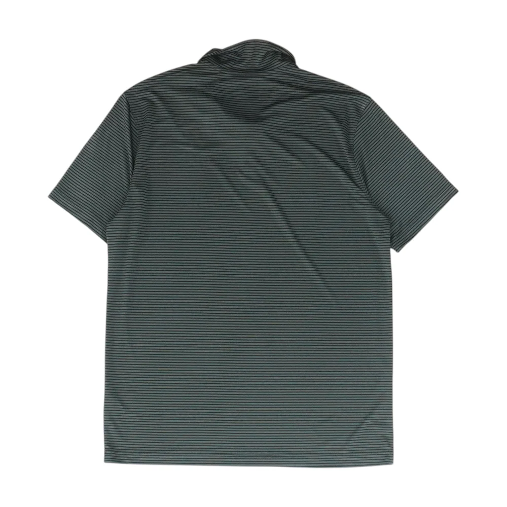 Gray Striped Short Sleeve Polo - Image 2
