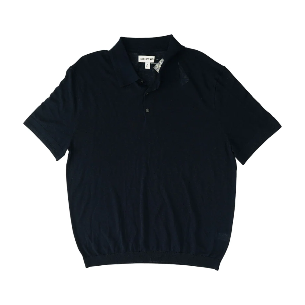 Navy Solid Short Sleeve Polo