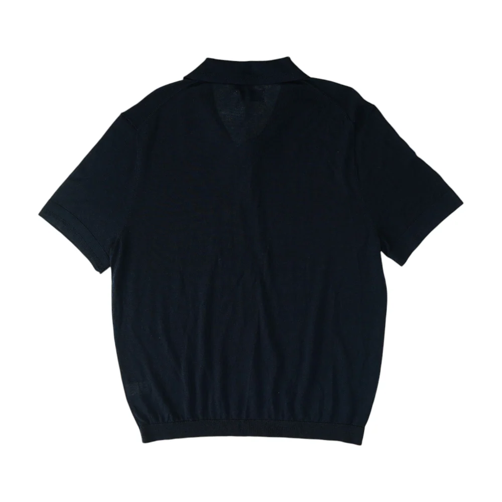 Navy Solid Short Sleeve Polo - Image 2