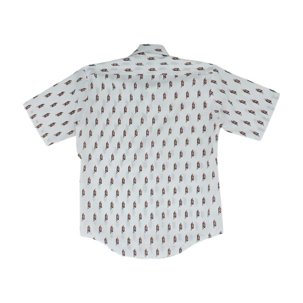 Vintage White Graphic Short Sleeve Button Down - Image 2